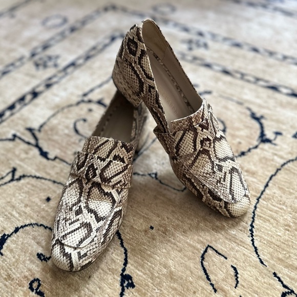 Freda Salvador rock heel loafer in snakeskin - Picture 2 of 4